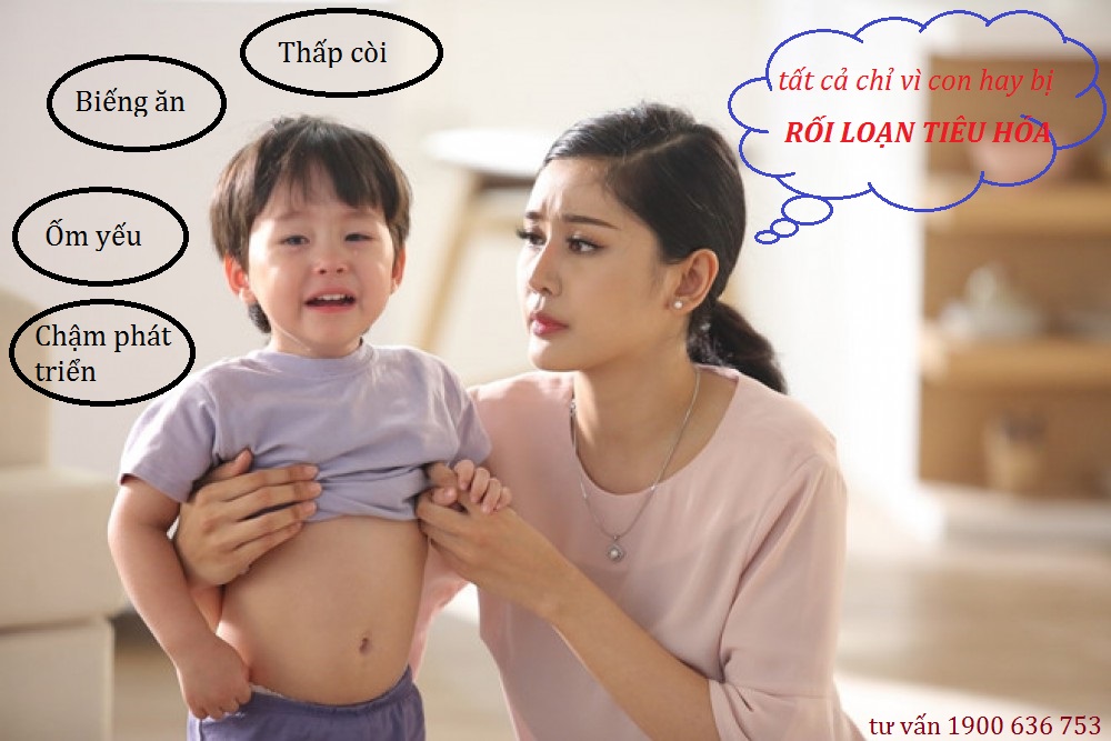 Rối loạn tiêu hóa - nguyên nhân trẻ biếng ăn, chậm lớn